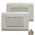 INTERRUPTOR TRIPLE BLANCO DE POLICARBONATO